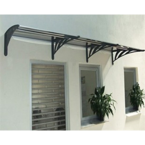 Transpaforza TF STD 1.12 Kapı Üstü Sundurma 120 X 100 Gri 3 mm Solid Levha 