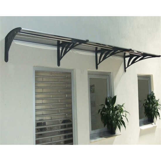 Transpaforza TF STD 1.12 Kapı Üstü Sundurma 120 X 100 Gri 3 mm Solid Levha 