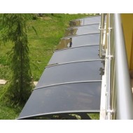 Transpaforza TF STD 1.12 Kapı Üstü Sundurma 120 X 100 Bronz 3 mm Solid Levha 