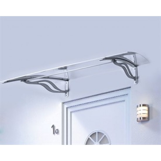 Transpaforza TF Delux 1,14 Alüminyum Ayaklı Sundurma 140 X 100 Gri 4 mm Solid Levha 