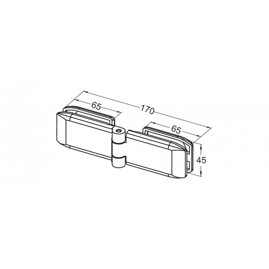 THR-2203-SNBR Thoor Quınn Cam Kapı Menteşesi (Camdan cama) - Ofis Kapı Menteşeleri