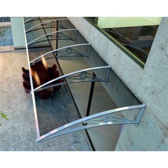 TF Prolüx Seri 15.15 Alüminyum Ayaklı Sundurma 150 X 150 Gri 3 mm Solid Levha 