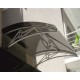 TF Prolüx Kapı Üstü 15,17 Alüminyum Ayaklı Sundurma 170 X 150 Gri 4 mm Solid Levha 