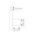 Canex Kare Çekmece Kilidi D 19 mm X L 22 mm - Mobilya Kilitleri
