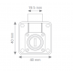 Canex Kare Çekmece Kildi - Zamak D 19 mm X L 22 mm - Mobilya Kilitleri