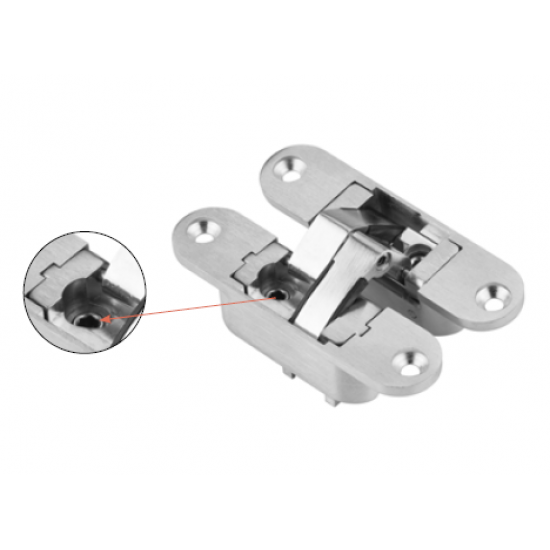 Canex Akordiyon Menteşe 110 mm SOL Ayarlı  ( Ayarlı Zamak Merkez ) - Akordiyon Menteşeler