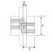 Canex Akordion Menteşe - Krom 43 mm 10.310.043 - Akordiyon Menteşeler