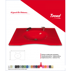 Cam Lavabo Trend Modeli 70x56 cm