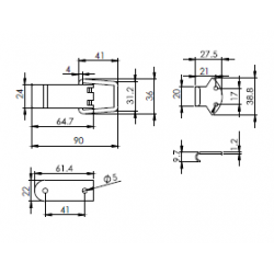 Canex Sandık Klipsi  ( Düz ) 5.5 cm - Küçük