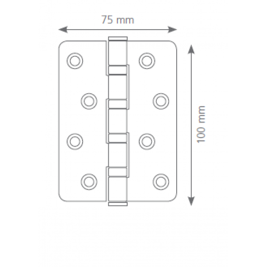 Canex Paslanmaz Menteşe  ( Oval ) 1.7 mm - Paslanmaz Gizli Menteşeler