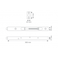Canex Paslanmaz Gömme Sürgü 15 cm