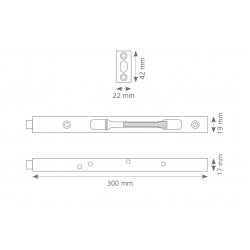 Canex Paslanmaz Gömme Sürgü 15 cm