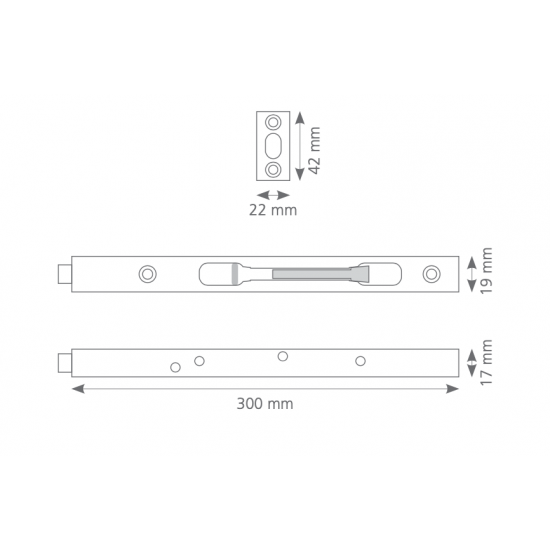Canex Paslanmaz Gömme Sürgü 15 cm - Alüminyum Sürgüler