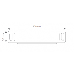 Canex Mıknatıslı Çıt Çıt Plastik  ( Uzun ) Beyaz  9.5 cm
