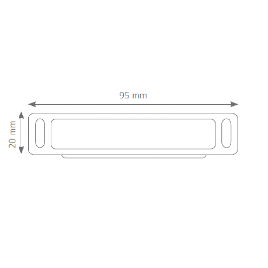 Canex Mıknatıslı Çıt Çıt Plastik  ( Uzun ) Beyaz  9.5 cm - Mıknatıs Kapak İtici ÇıtÇıt