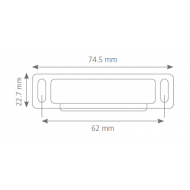 Canex Mıknatıslı Çıt Çıt Plastik  ( Uzun ) Beyaz  7.5 cm