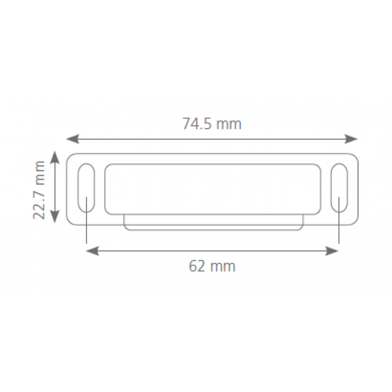 Canex Mıknatıslı Çıt Çıt Plastik  ( Uzun ) Beyaz  7.5 cm - Mıknatıs Kapak İtici ÇıtÇıt