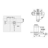 Canex Mandallı Çift Kapak Kilidi  D 16 mm x L 22