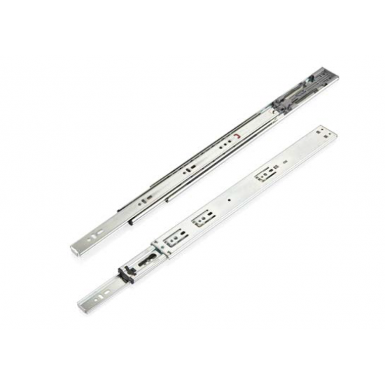 BAS-AÇ Teleskopik Bilyalı Ray (Geniş 43 mm ) Uzunluk 45 cm - Teleskopik Bilyalı Çekmece Rayları