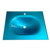 Cam Lavabo 12 mm 70 x 56 cm M.Turkuaz