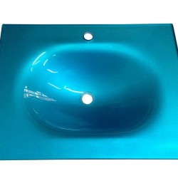 Cam Lavabo 12 mm 100 x 56 cm M.Turkuaz