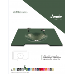 Cam Lavabo  jumbo Modeli 100x56 cm
