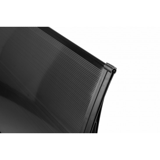 COSMOS Kapı Pencere Üstü Pratik Sundurma 105x120 - Siyah - Kapı Üstü Pratik Sundurma