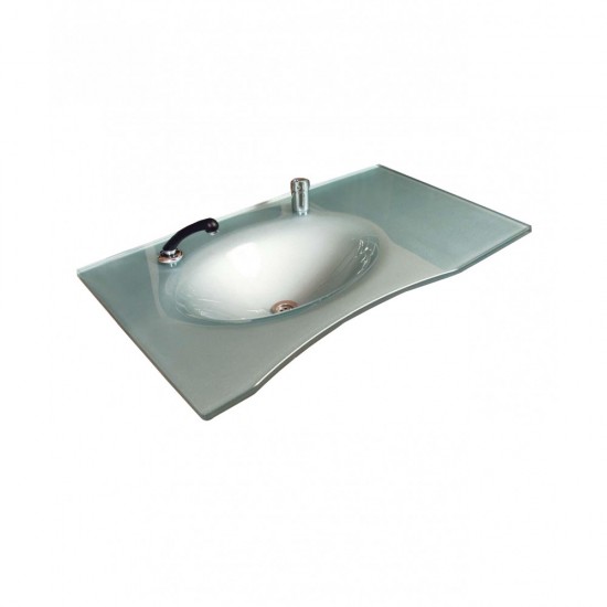 Cam Lavabo Sancak Modeli 100x56 cm - Cam Lavabo Modelleri