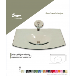 Cam Lavabo Dore Modeli 100x56 cm
