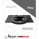 Cam Lavabo Platin Modeli 70x56 cm - Cam Lavabo Modelleri