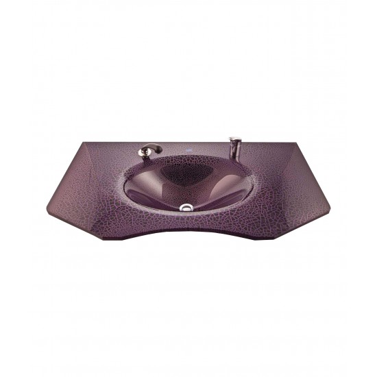 Cam Lavabo Mozaik Modeli 80x56 cm - Cam Lavabo Modelleri