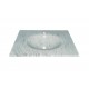 Cam Lavabo Mermer Desen Gümüş 100x56 cm - Desenli Cam Lavabo Modelleri