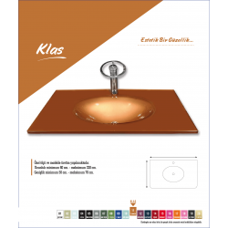 Cam Lavabo Klas Modeli 100x56 cm
