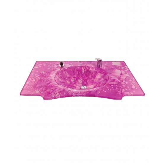 Cam Lavabo Kelebek Modeli 90x56 cm - Cam Lavabo Modelleri
