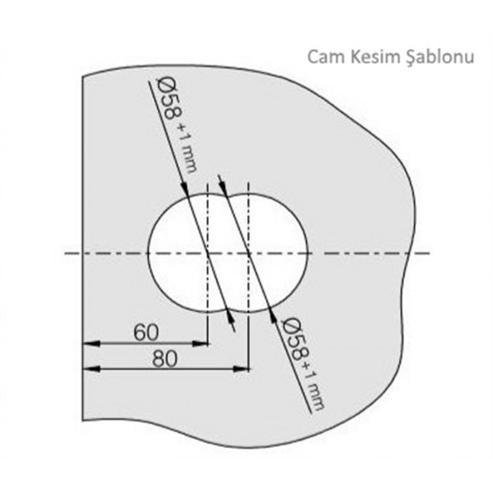 Hoppe Atlanta HCS GDA1530 Kapı Kolu-Mandal / Kırmızı-Yeşil Cam Cama Set