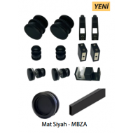 DUŞAKABİN SÜRME KAPI MEKANİZMA SETİ SİYAH