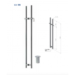 Kahe Cam Kapı Kilitli Kol KH 111