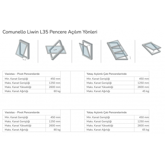 Liwin L35 230V Pencere Açma Motoru  Siyah Renk - Pencere Açma Motorları