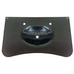 Kuaför Cam Lavabo 15 mm 100 x 56 cm Simli Siyah KO20