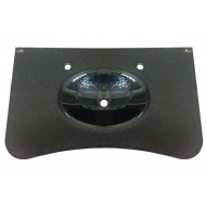 Kuaför Cam Lavabo 12 mm 100 x 56 cm Simli Siyah KO20