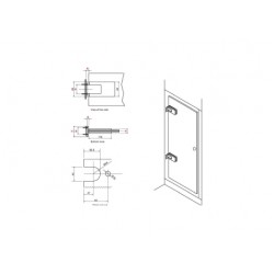 KD 070/30-100 Paraduş Mentşe Cam Duvar