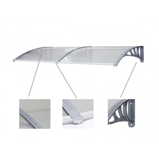 Kapı Üstü Pratik Sundurma 300 X 100 cm Gri