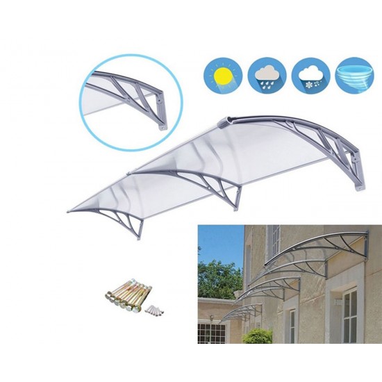 Kapı Üstü Pratik Sundurma 300 X 100 cm Gri