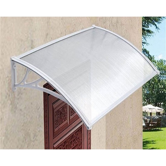 Kapı Üstü Pratik Sundurma 120 X 100 cm Gri - Kapı Üstü Pratik Sundurma