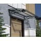 Metal Taşıyıcılı Kapı Üstü Pratik Sundurma Antrasit - Şeffaf Levha 110 x 70 Md2 - Metal Taşıyıcı Kapı Üstü Pratik Sundurma