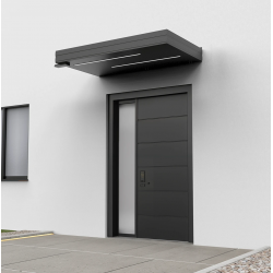Alüminyum Işıklı Sundurma Korrain Lux Solo Left 160 cm x 90 cm Ledli 