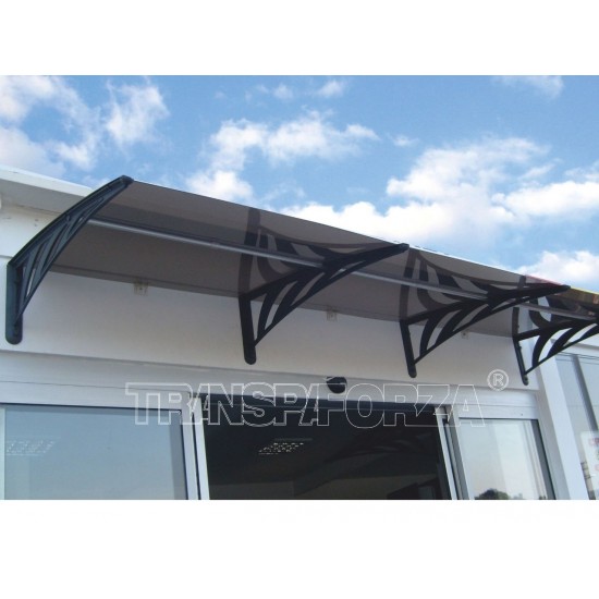 Transpaforza TF STD 1.12 Kapı Üstü Sundurma 360 X 100 Gri 3 mm Solid levha