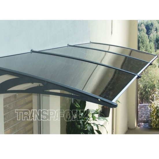 Transpaforza TF STD 1.12 Kapı Üstü Sundurma 360 X 100 Gri 3 mm Solid levha