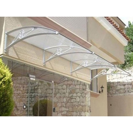 TF Delux Seri 1,12 Alüminyum Ayaklı Sundurma 240 X 100 Gri 3 mm Solid Levha