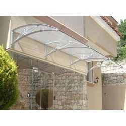 TF Delux Seri 1,12 Alüminyum Ayaklı Sundurma 240 X 100 Gri 3 mm Solid Levha
